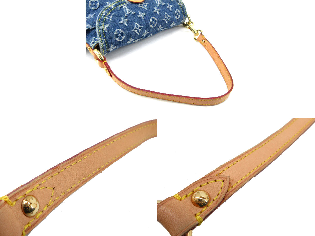 Louis Vuitton Monogram Denim Mini Pleaty Handbag