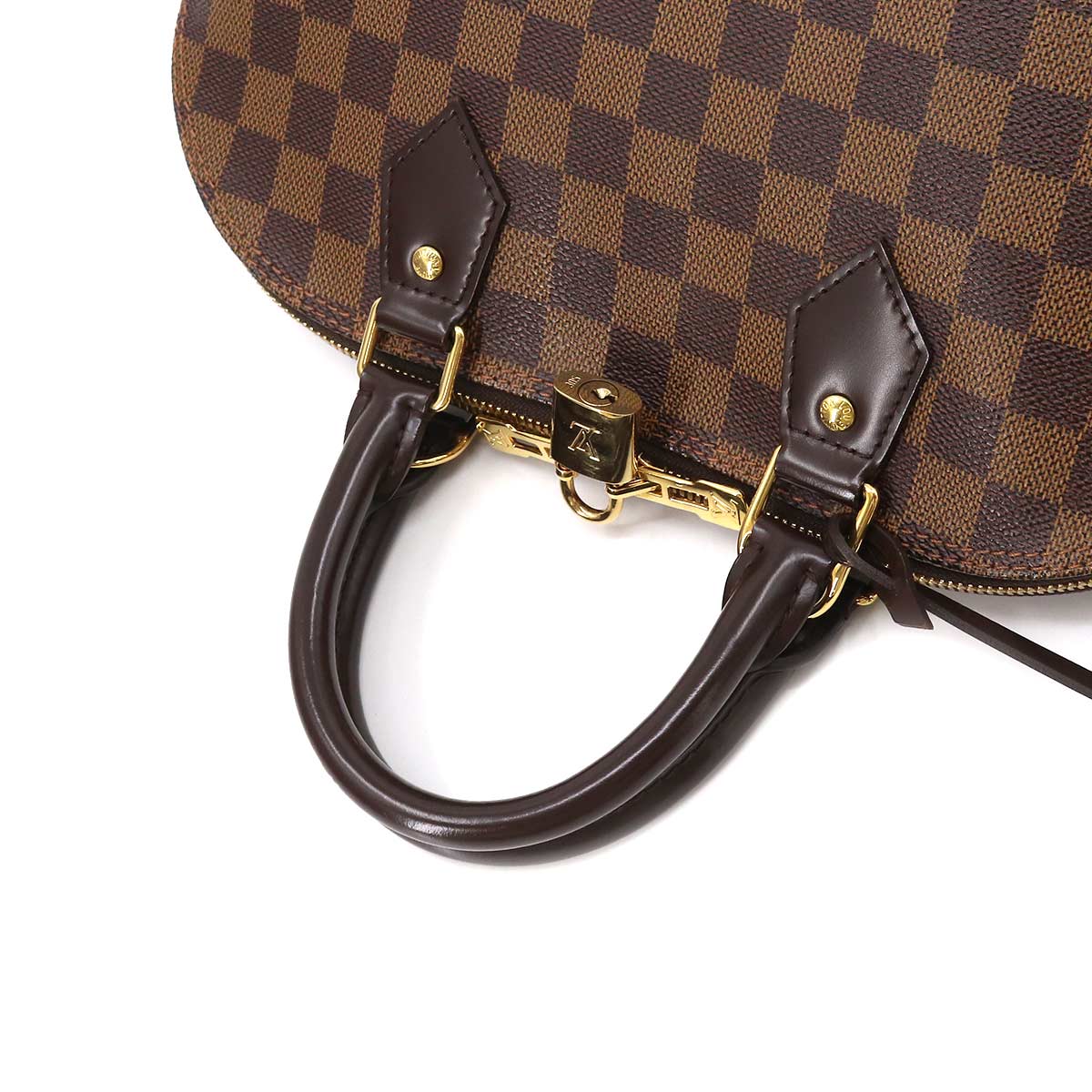 Louis Vuitton Damier Alma PM Hand Bag Ebene Brown