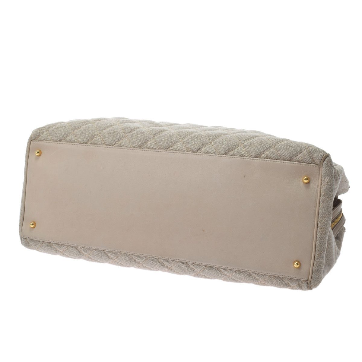 Chanel Super Model Bag Chain Beige/Gold Hardware Cotton Shoulder Bag