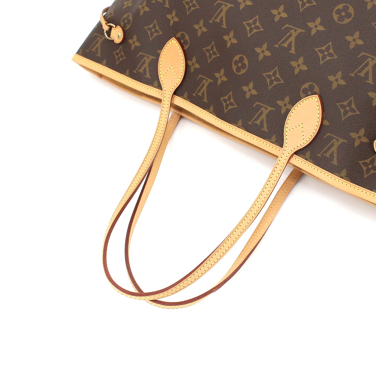 Louis Vuitton Monogram Neverfull MM Tote Bag Brown Beige