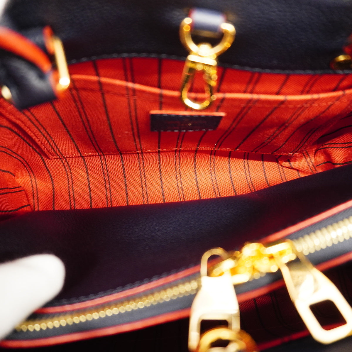 Louis Vuitton Monogram Emplant Montaigne BB Marine Rouge