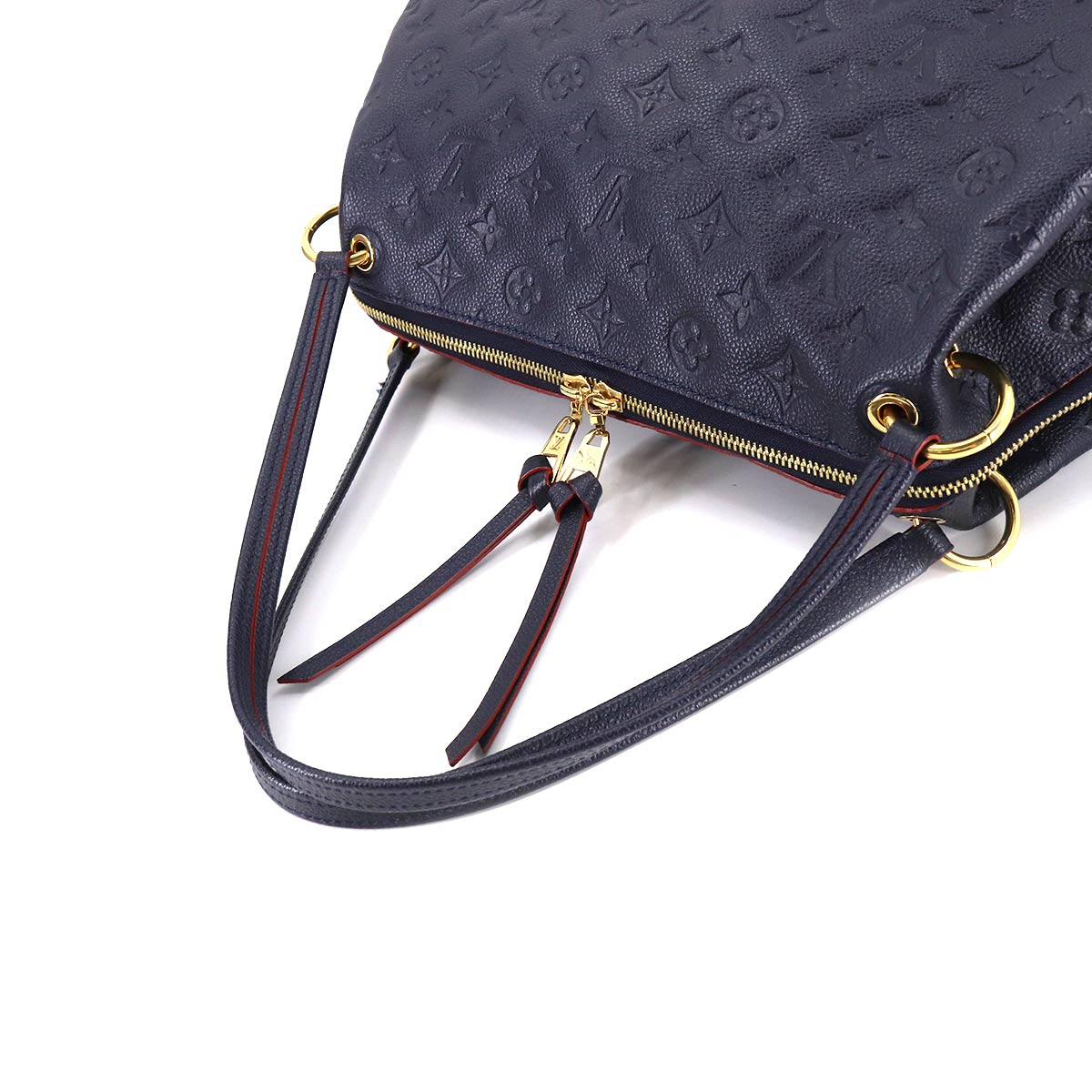 Louis Vuitton Monogram Emplant Pontyu PM Shoulder Bag Leather Marine Rouge