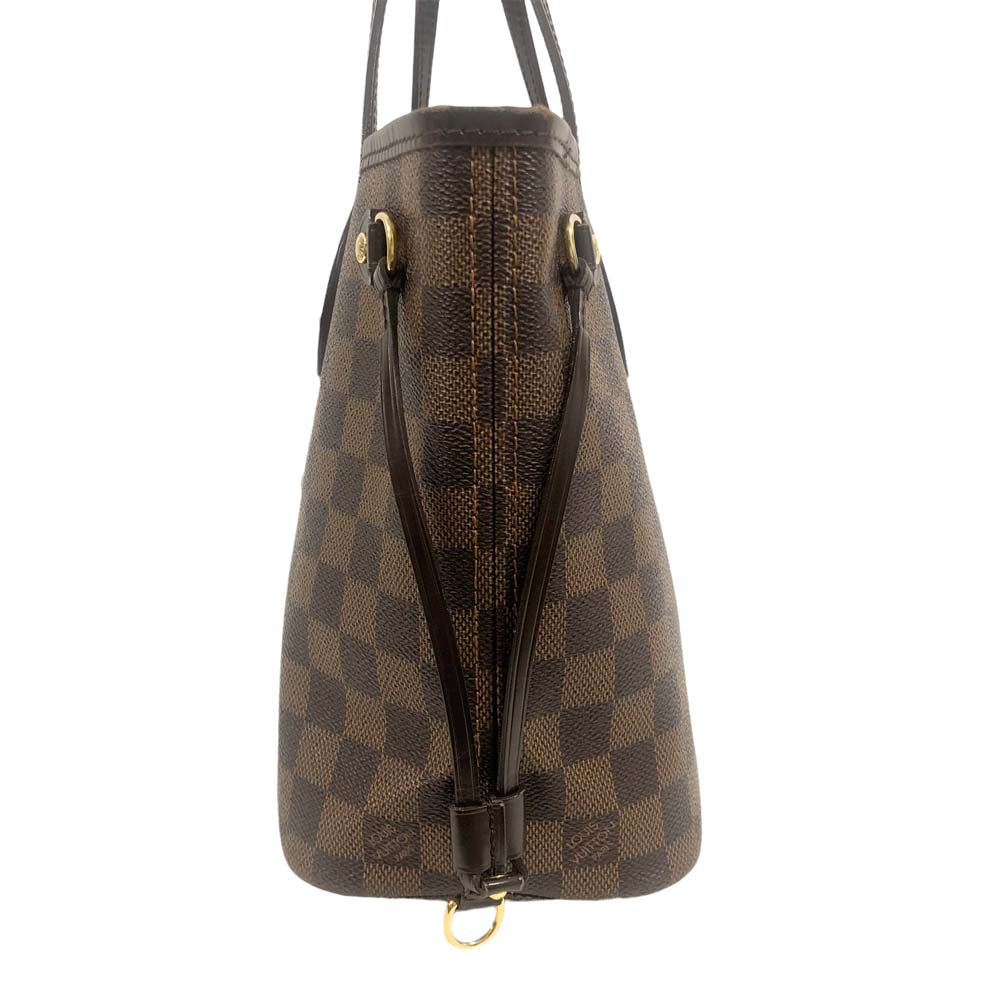Louis Vuitton Neverfull PM Tote Shoulder Bag Damier Ebene