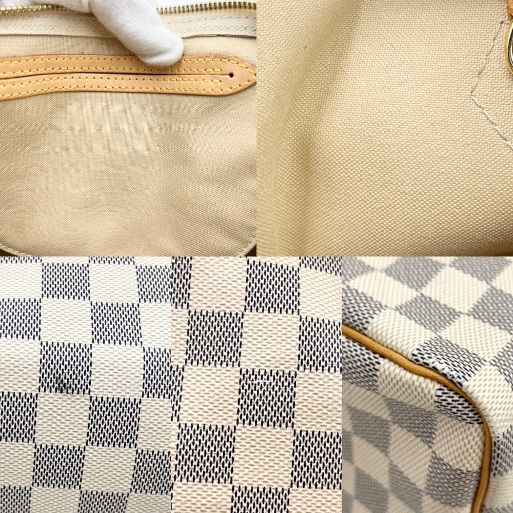 Louis Vuitton Handbag Damier Azur Speedy 30 Boston Bag White