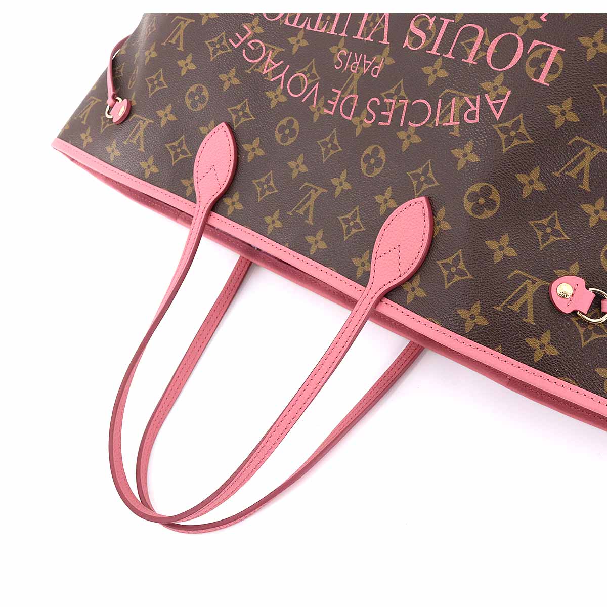 Louis Vuitton Monogram Ikat Flower Neverfull GM Tote Bag Rose Velour