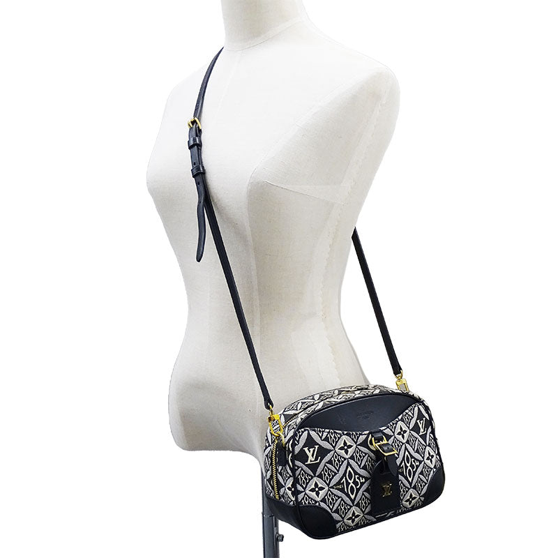 Louis Vuitton Monogram Jacquard Deauville Since 1854 Shoulder Bag Black