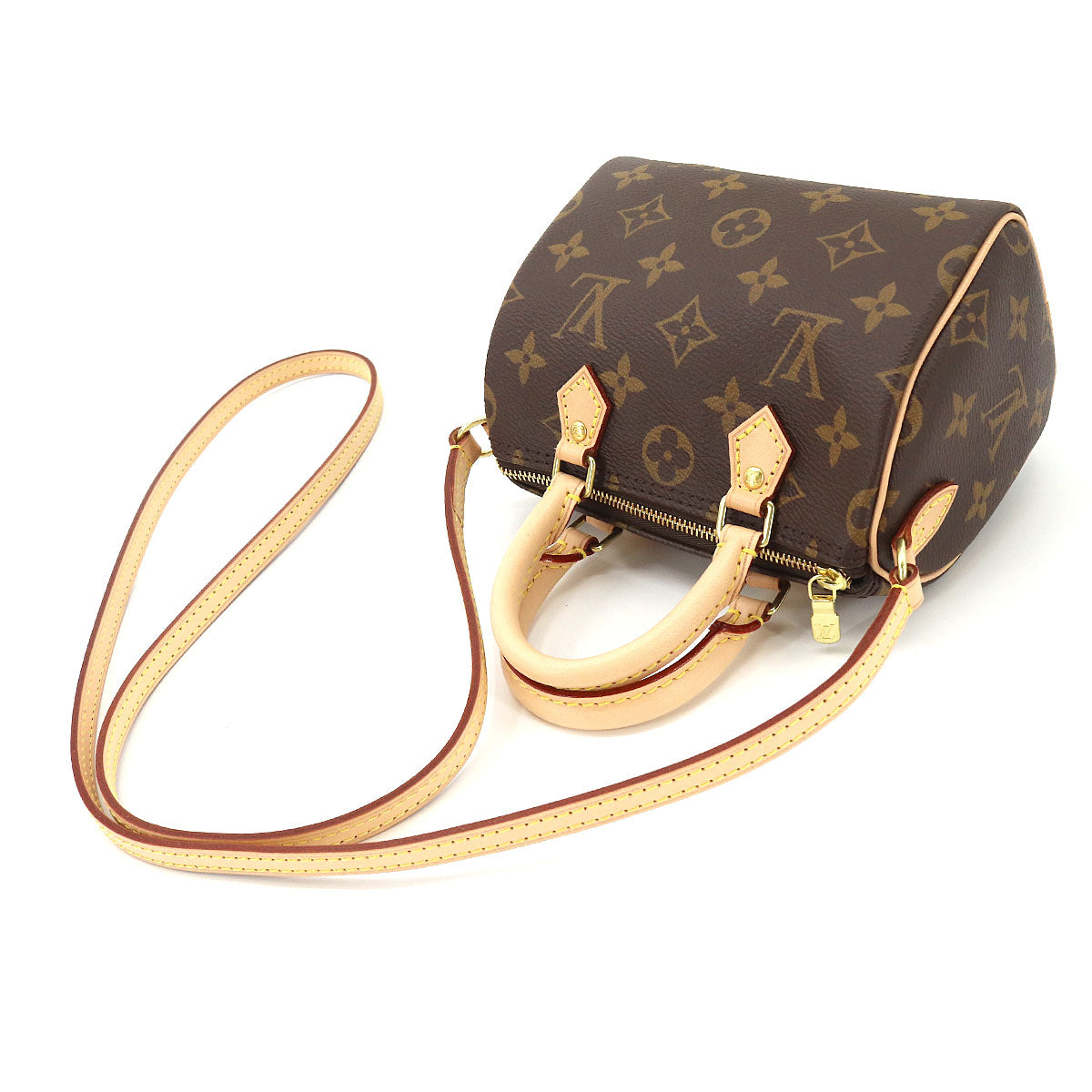 Louis Vuitton Monogram Nano Speedy 2 Way Hand Shoulder Bag