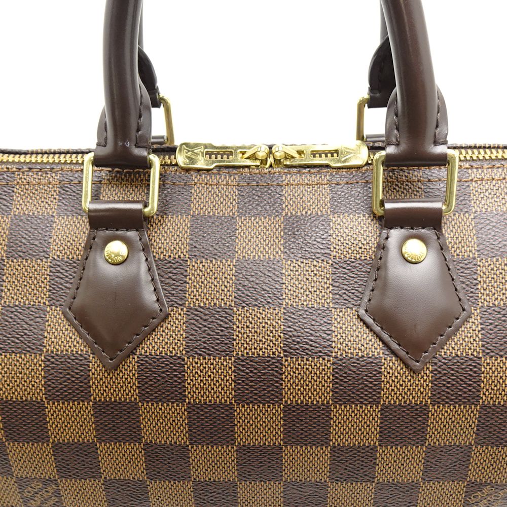 Louis Vuitton Damier Speedy Bandouliere 25 Ebene Boston Bag Brown
