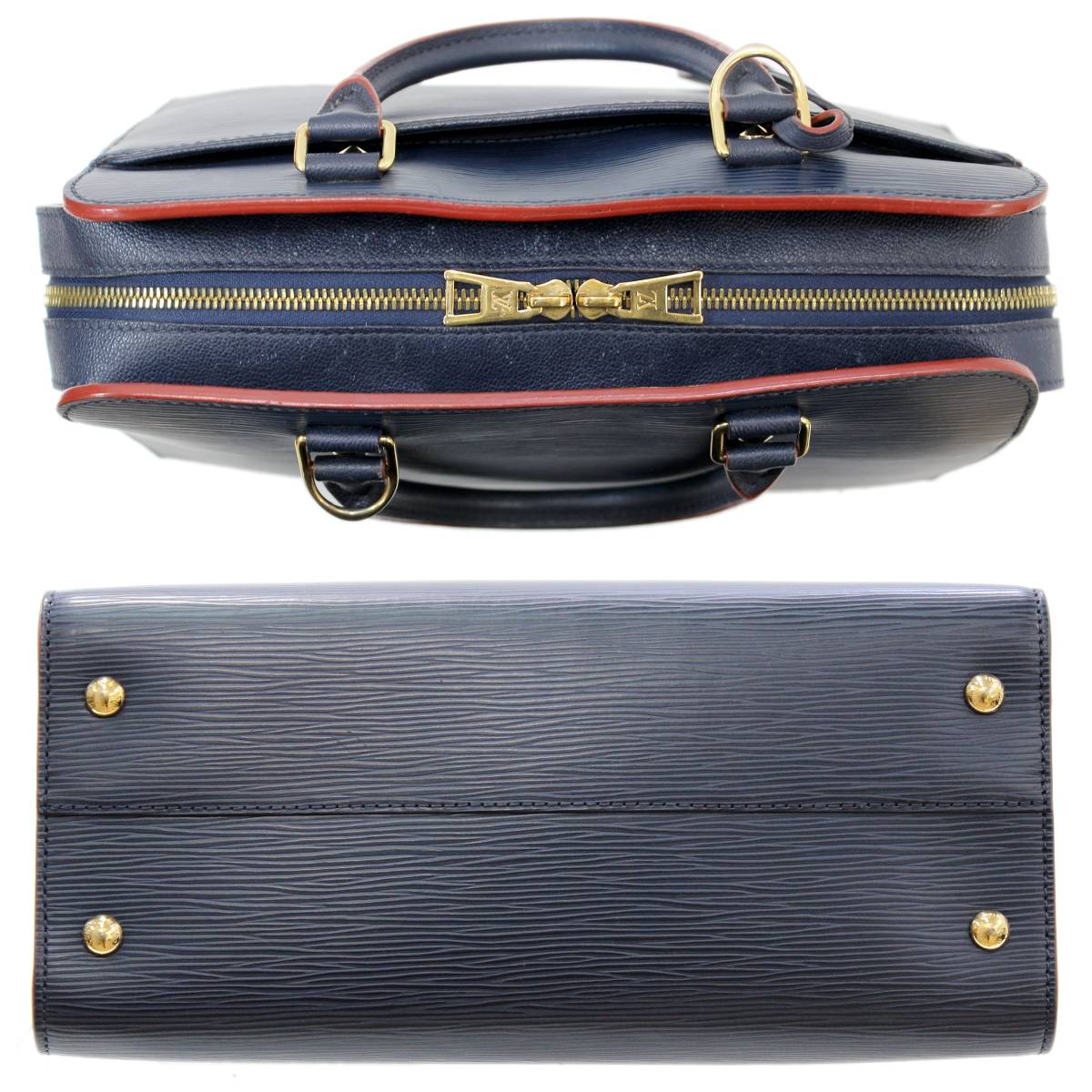 Louis Vuitton Vaneau MM 2WAY Shoulder Bag Handbag Epi Andigo Blue