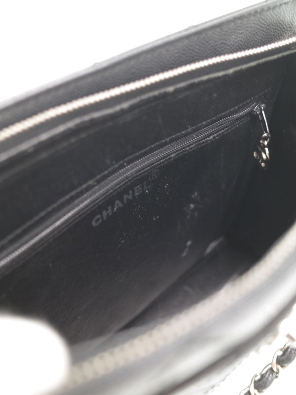 Chanel Wild Stitch Matelasse Chain Handbag Shoulder Bag Black