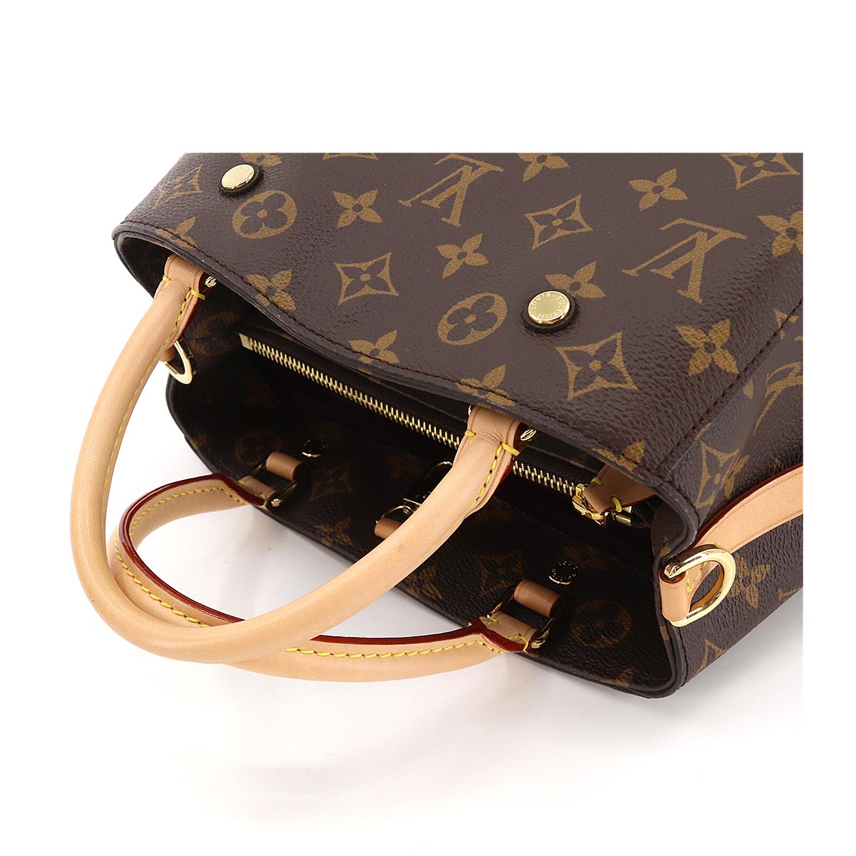 Louis Vuitton Monogram Montaigne BB 2 Way Hand Shoulder Bag Brown