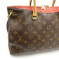 Louis Vuitton Monogram Pallas Rose Pink 2WAY Bag Brown