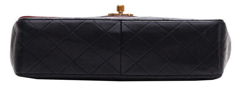 Chanel Matelasse Turn Lock Bicolor Single Flap Chain Shoulder Lambskin