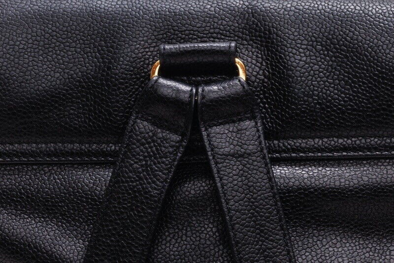 Chanel Triple Coco Turn Lock Chain Caviar Skin Black