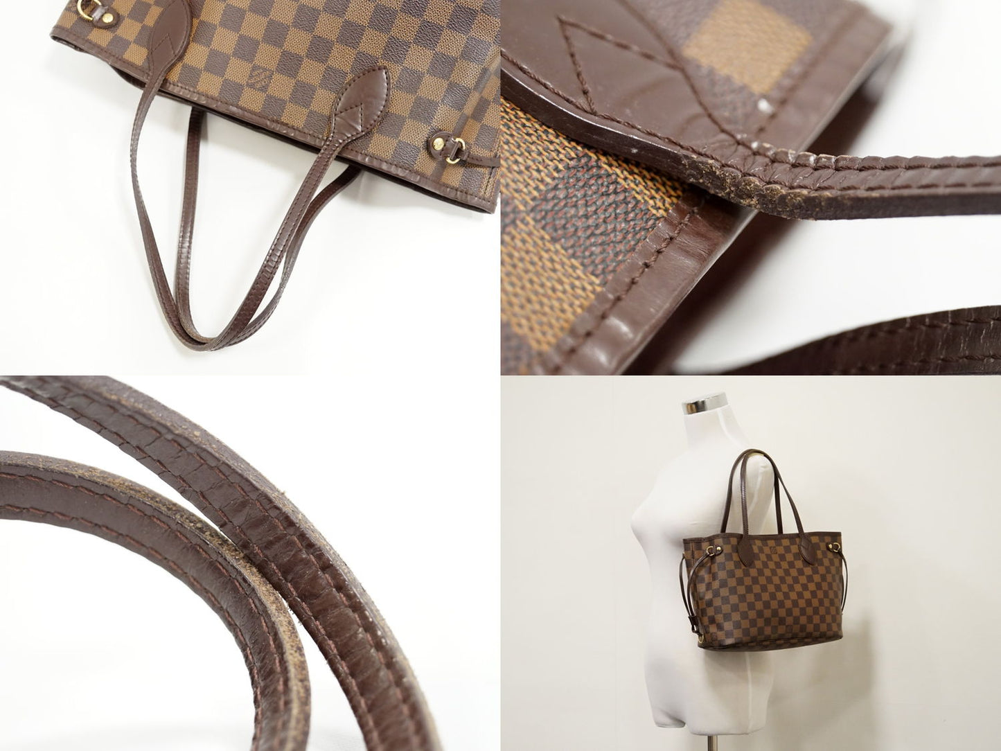 Louis Vuitton LV Neverfull PM Damier Ebene Tote Bag