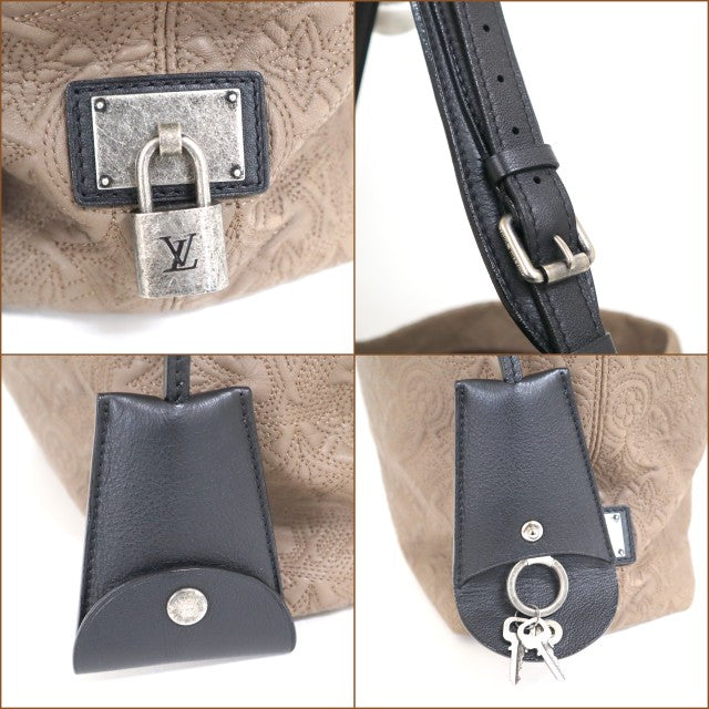 Louis Vuitton Hobo PM Shoulder Bag Beige Monogram