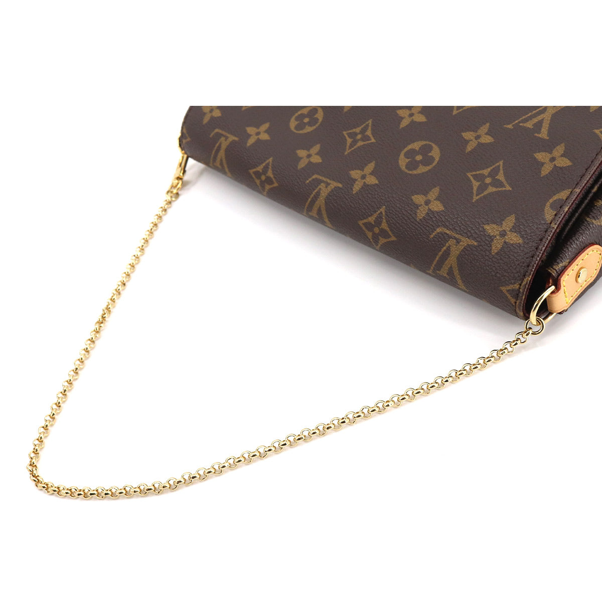 Louis Vuitton Monogram Favorite MM 2 Way Hand Shoulder Bag Brown