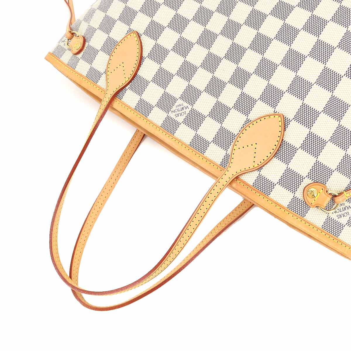 Louis Vuitton Damier Azur Neverfull PM Tote Bag White