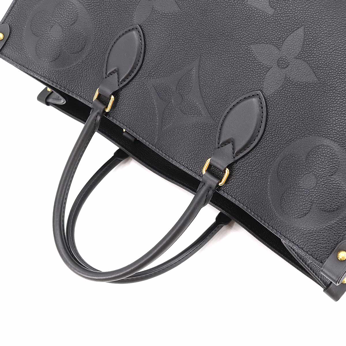 Louis Vuitton Monogram Implant Onthego GM 2 Way Tote Shoulder Bag Noir