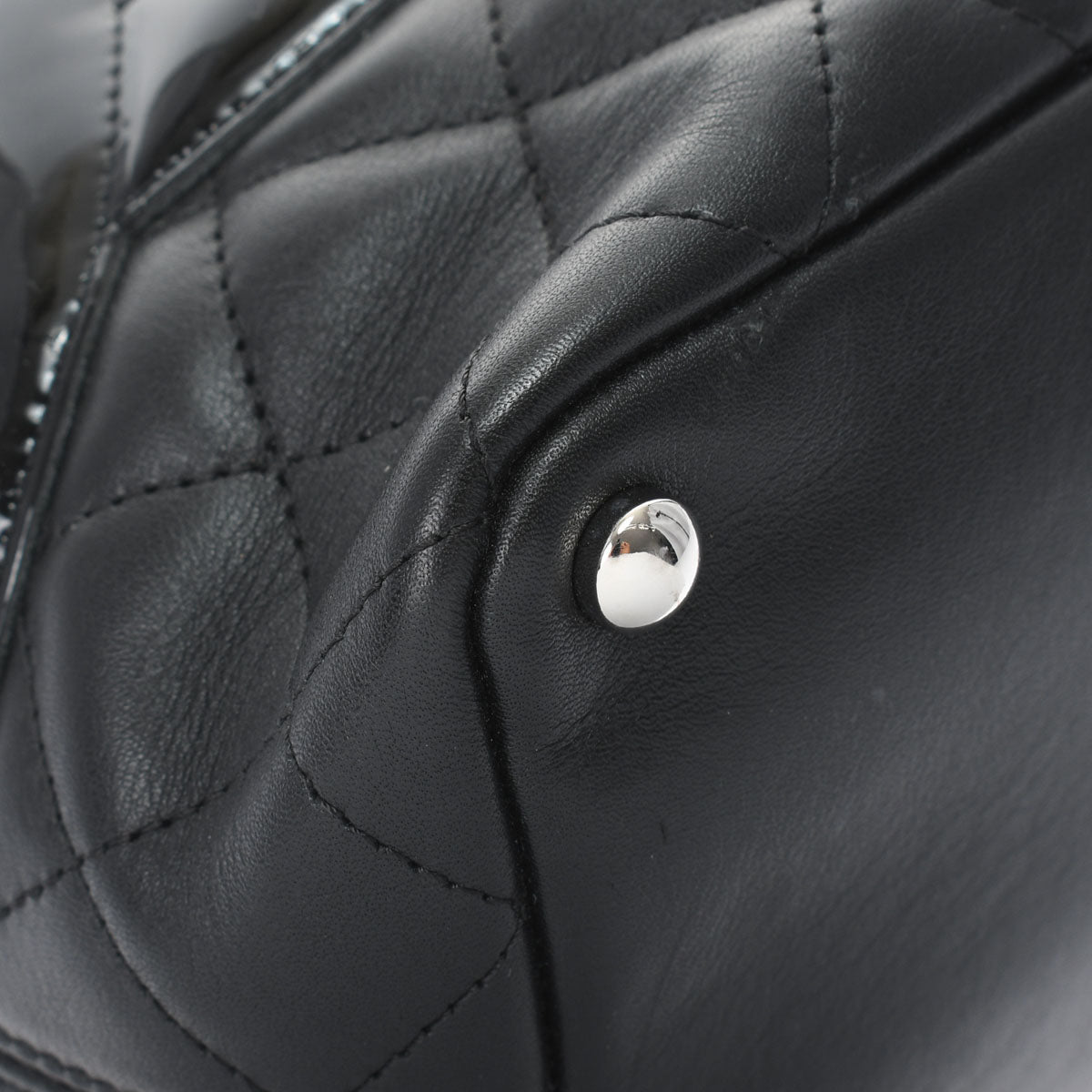 Chanel Matelasse Gst Black Silver Hardware Caviar Skin Tote Bag