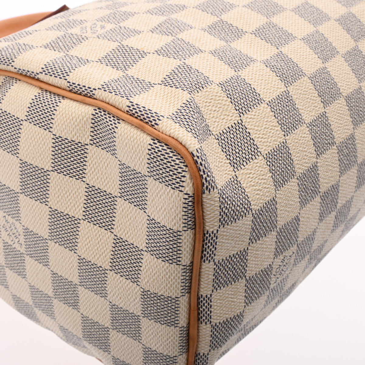Louis Vuitton Damier Azur Speedy 25 White  Canvas Handbag