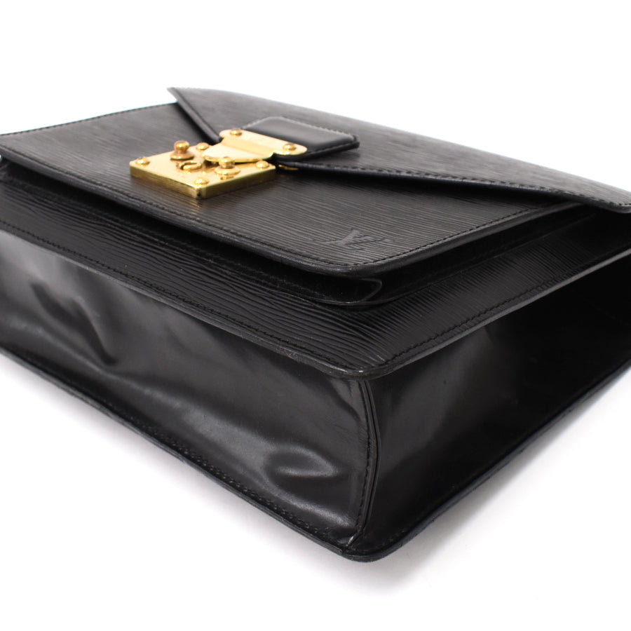 Louis Vuitton Monceau 2way Handbag Epi Leather Noir Black