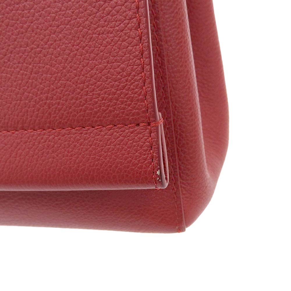Louis Vuitton Lock Me 2 Handbag Calf Leather Ruby red