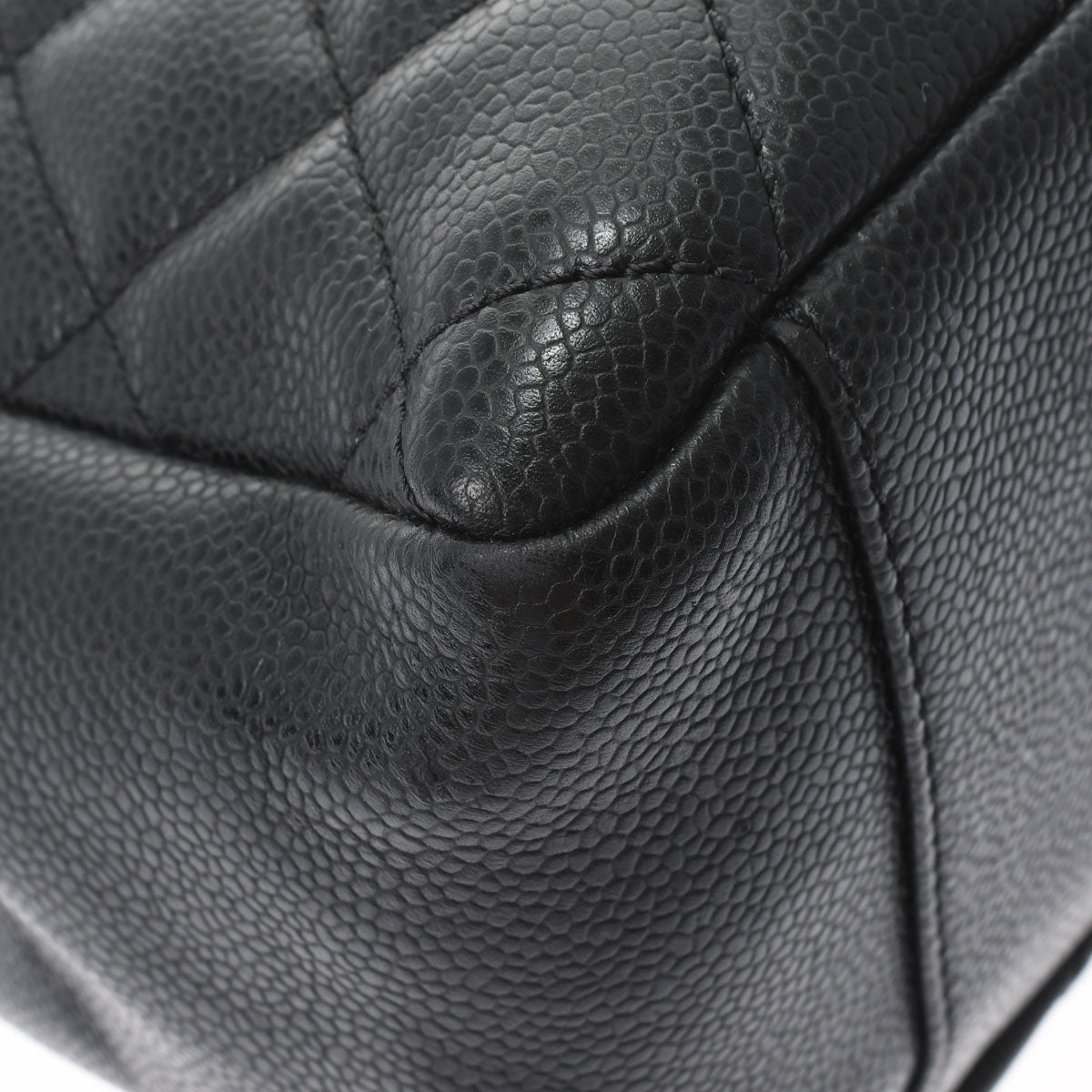 Chanel Matelasse Gst Black silver Hardware Caviar Skin Tote Bag
