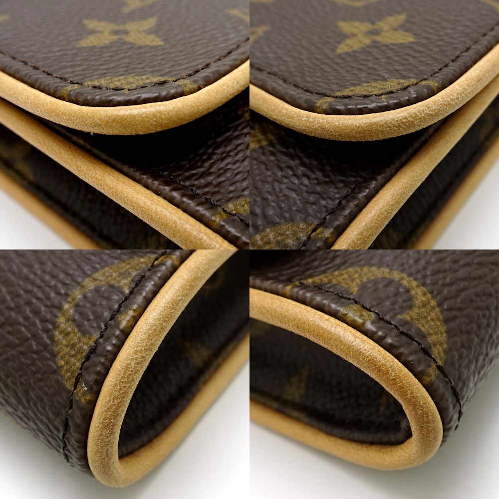Louis Vuitton Monogram Pochette Twin GM Brown 2WAY Bag