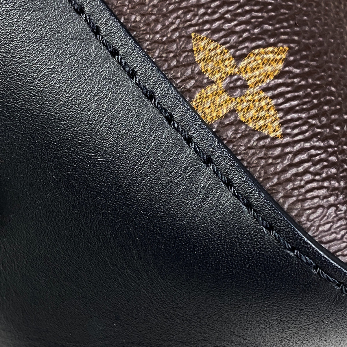 Louis Vuitton Saintonge Diagonal Fringe Tassel Shoulder Bag Monogram Brown Noir Black