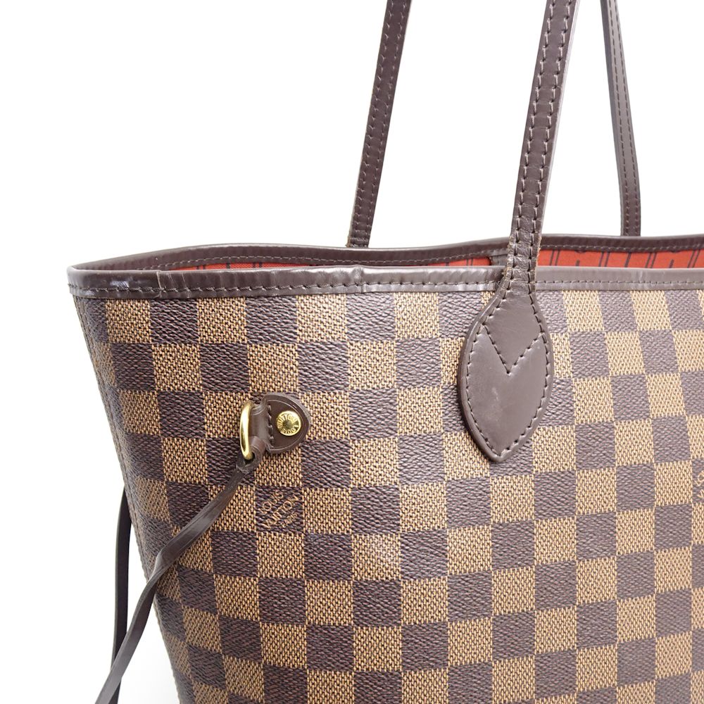 Louis Vuitton  Damier Neverfull MM Series Tote Bag Brown