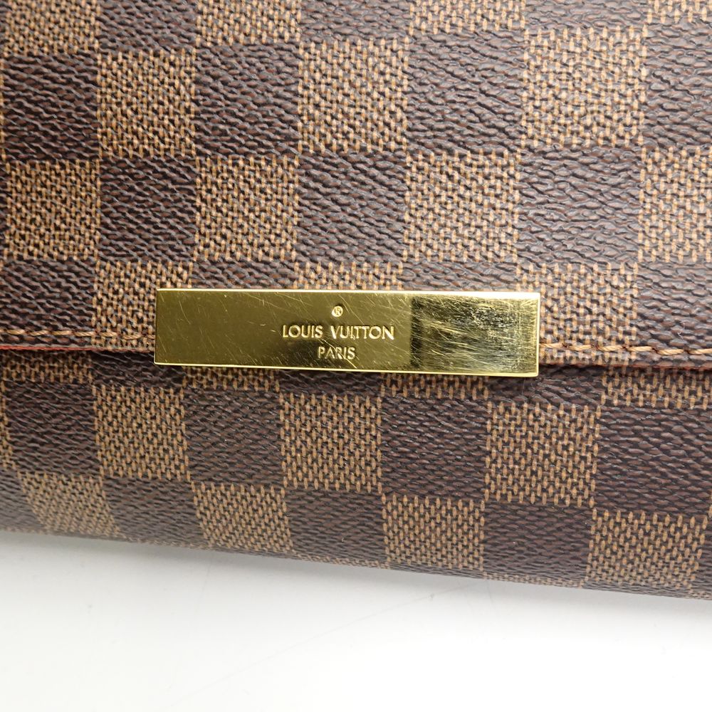 Louis Vuitton Damier Favorite MM Ebene 2WAY Bag Brown