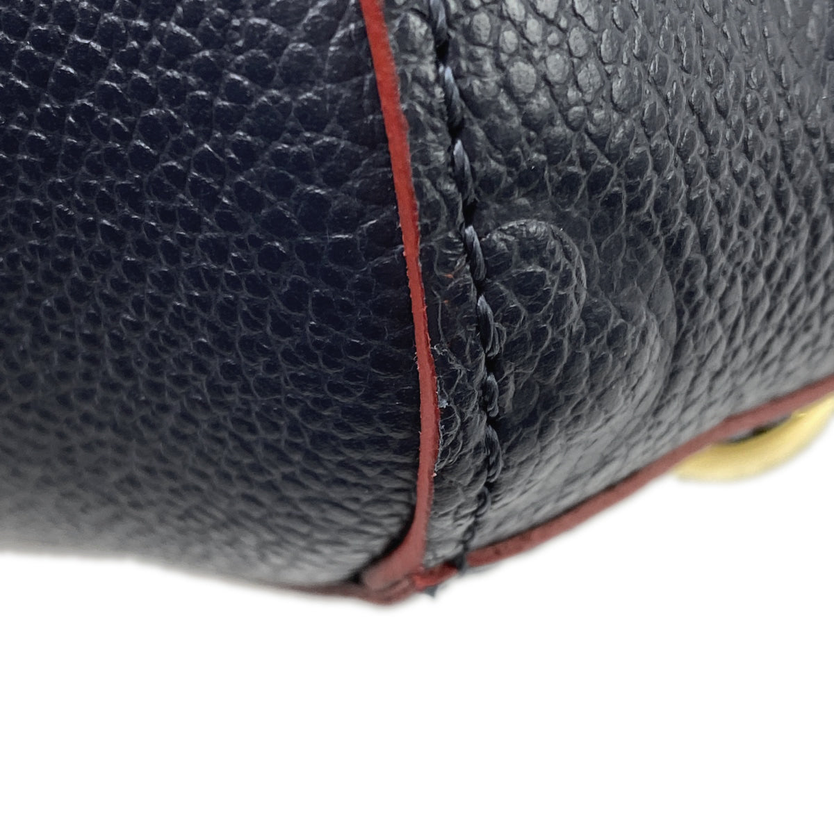 Louis Vuitton Montaigne BB Handbag Monogram Implant Marine Rouge