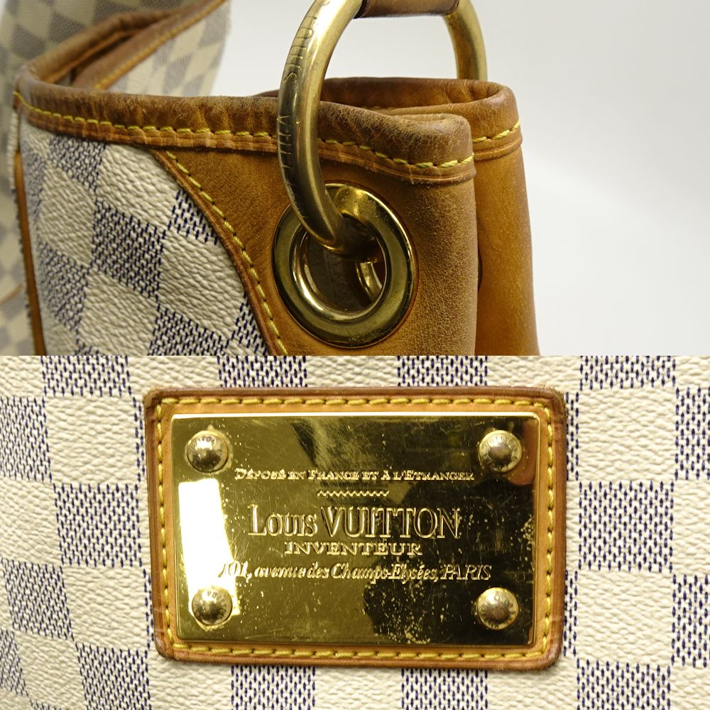 Louis Vuitton Damier Azur Galliera PM Shoulder Tote White