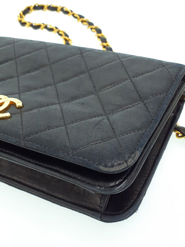 Chanel Mini Matelasse Chain Shoulder Bag Black