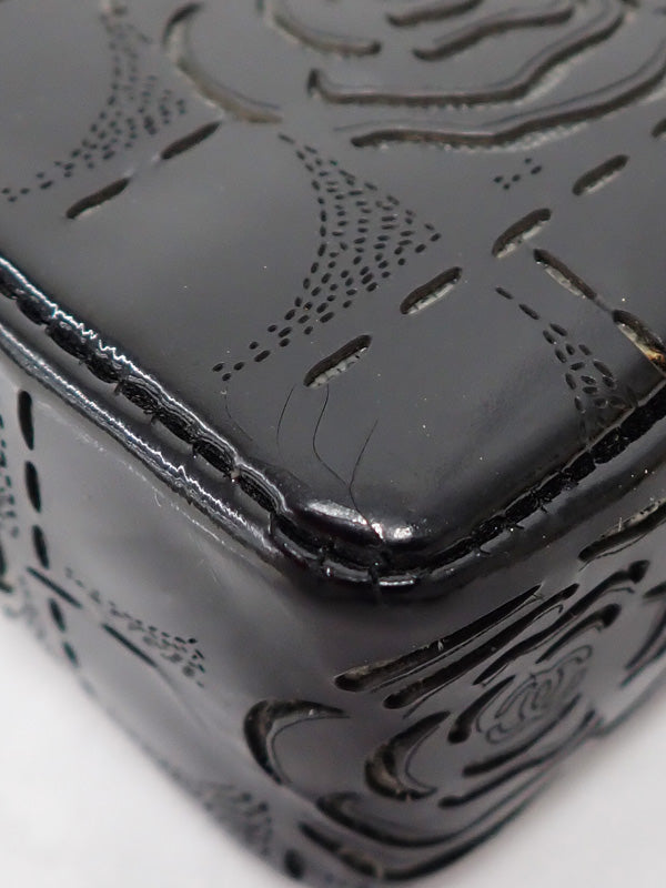 Chanel Camellia Chain Shoulder Bag Black