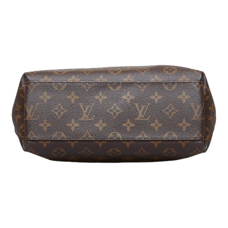 Louis Vuitton Monogram Tuileries Shoulder Bag Brown Khaki Leather