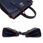 Louis Vuitton Twist Tote Epi Turnlock Leather Navy