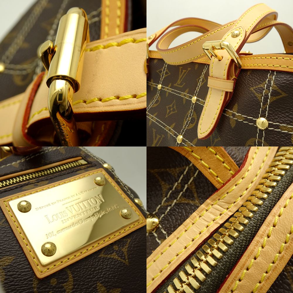 Louis Vuitton Monogram Riveting Brown Shoulder Bag