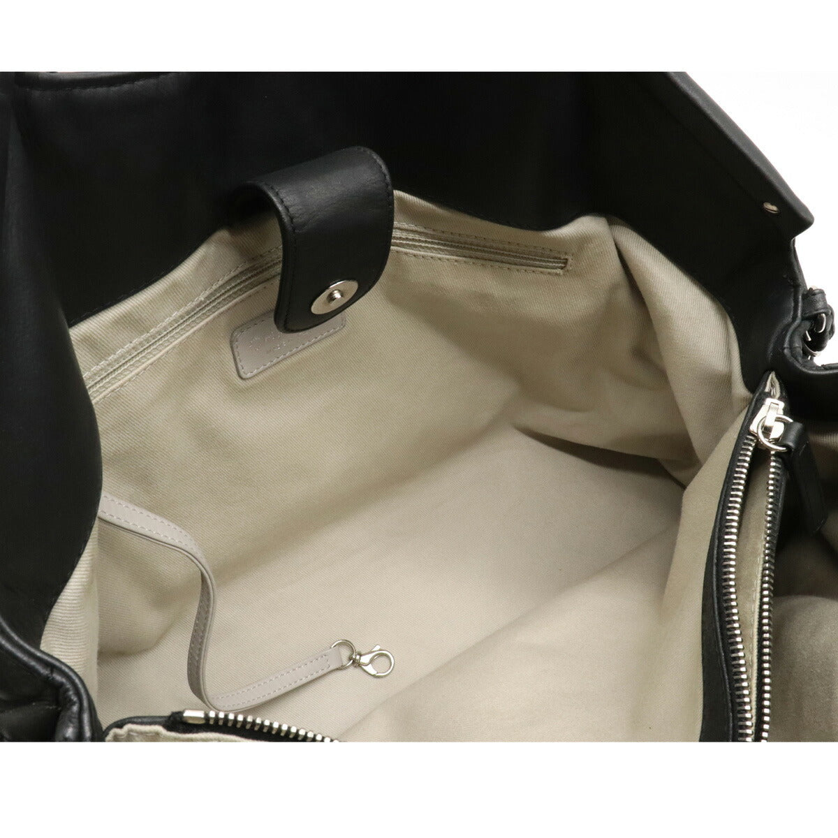 Chanel Cocomark Tote Bag Chain Sparkle Leather Black Silver