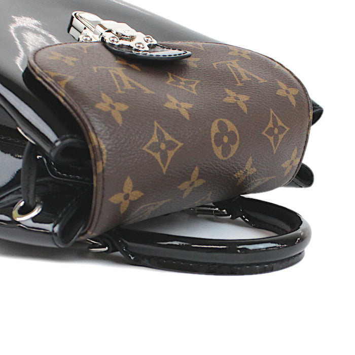 Louis Vuitton Monogram Patent Black Hot Springs Backpack Rucksack