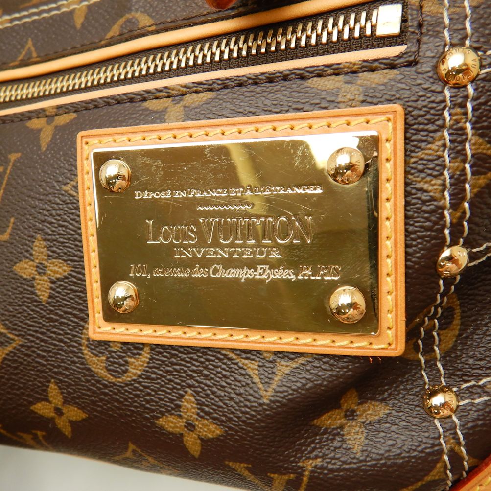 Louis Vuitton Monogram Riveting Brown Shoulder Bag