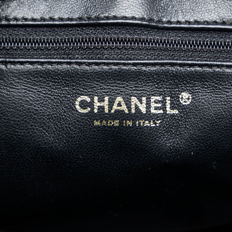 Chanel Coco Mark Handbag Tote Bag Black