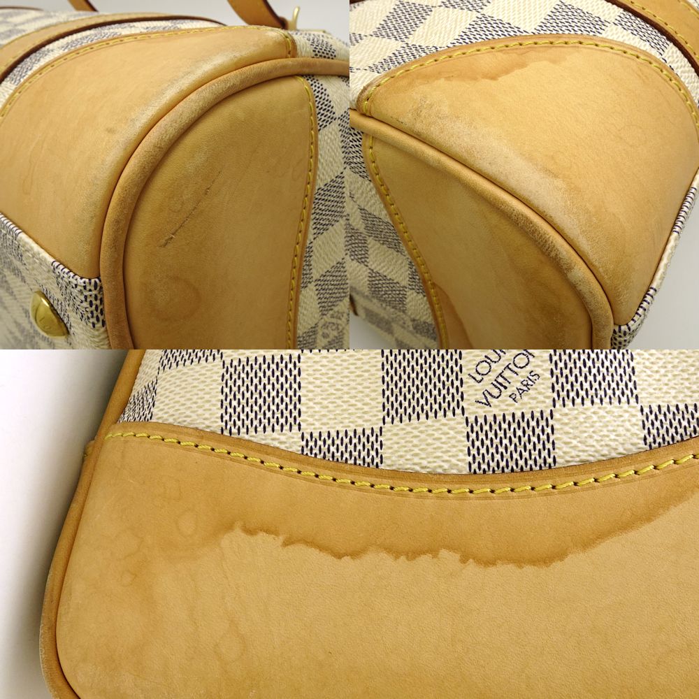 Louis Vuitton Damier Azur Berkley Handbag Boston Bag White
