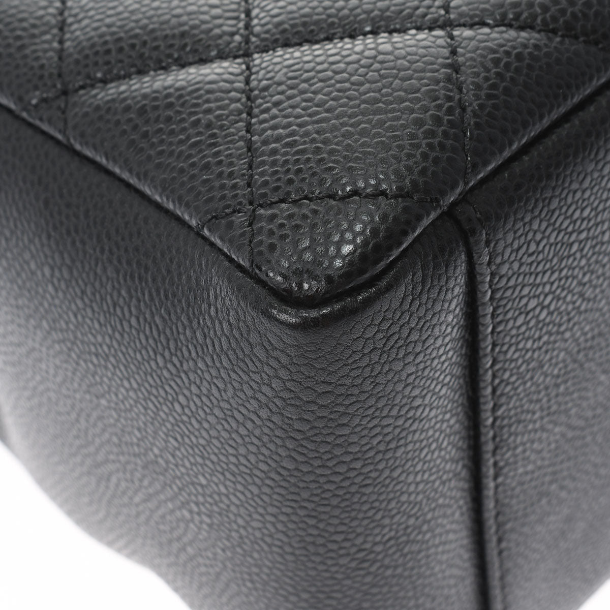 Chanel Matelasse Gst Black Gold Hardware Caviar Skin Tote Bag