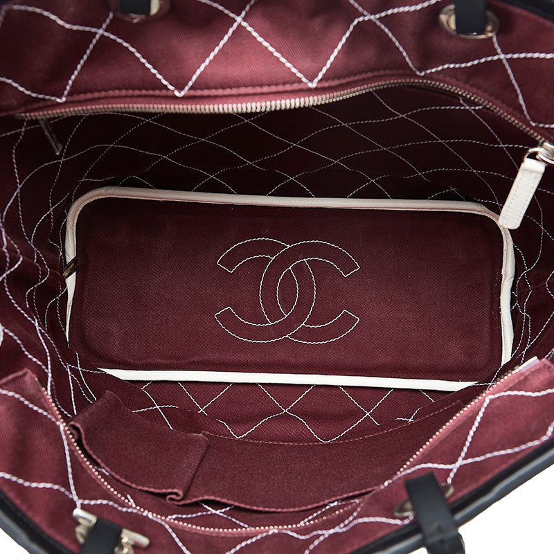 Chanel Coco Mark Tote Bag Shoulder Bag White