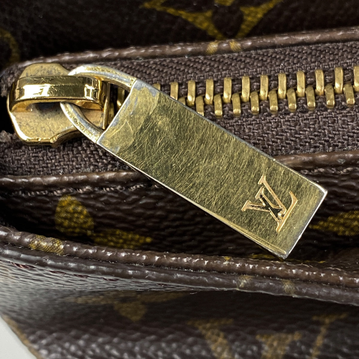 Louis Vuitton Piano Tote Shoulder Bag Monogram Brown