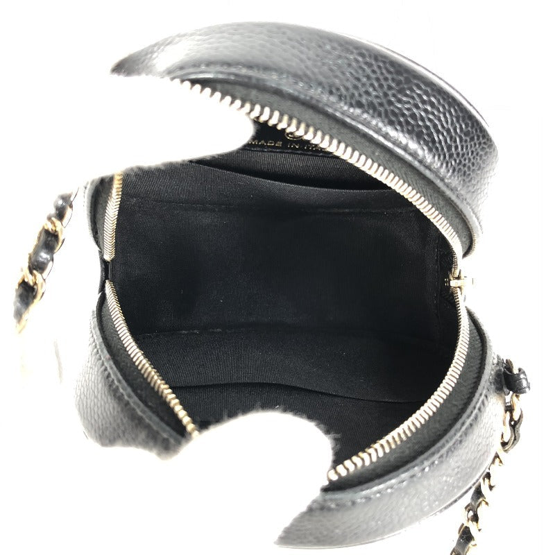 Chanel Camellia Chain Shoulder Bag Gold Hardware Black