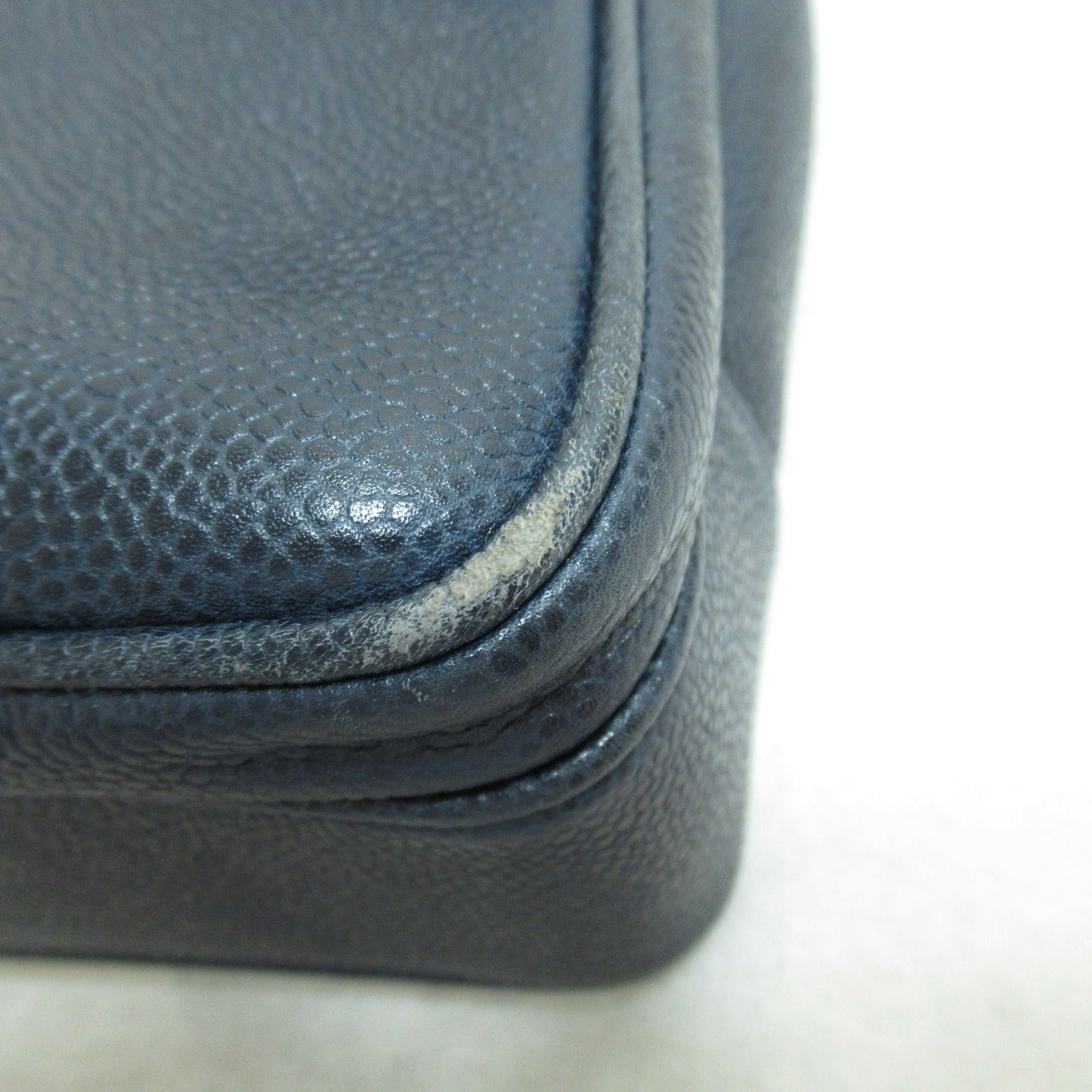 Chanel Chain Shoulder Bag Caviar Skin Navy