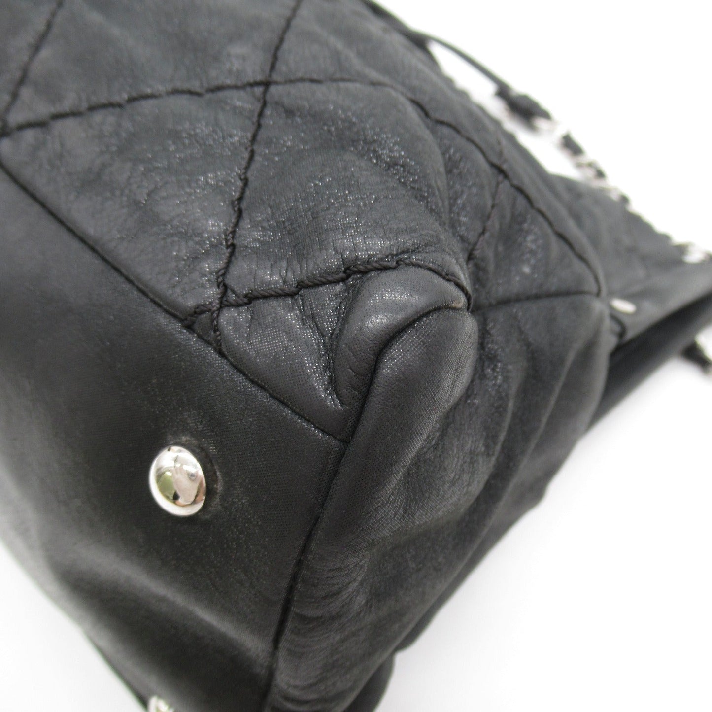 Chanel Shoulder Bag Leather Black